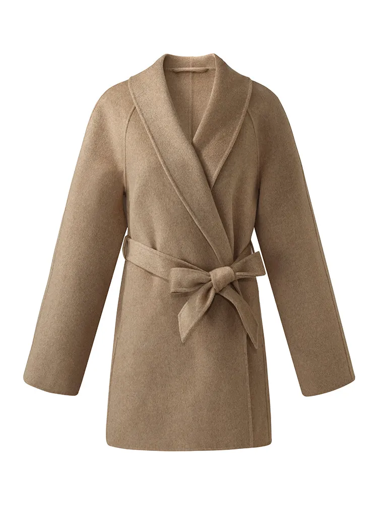 100% Cashmere Women Wrap Coat sold by Goelia product image thumbnail 2