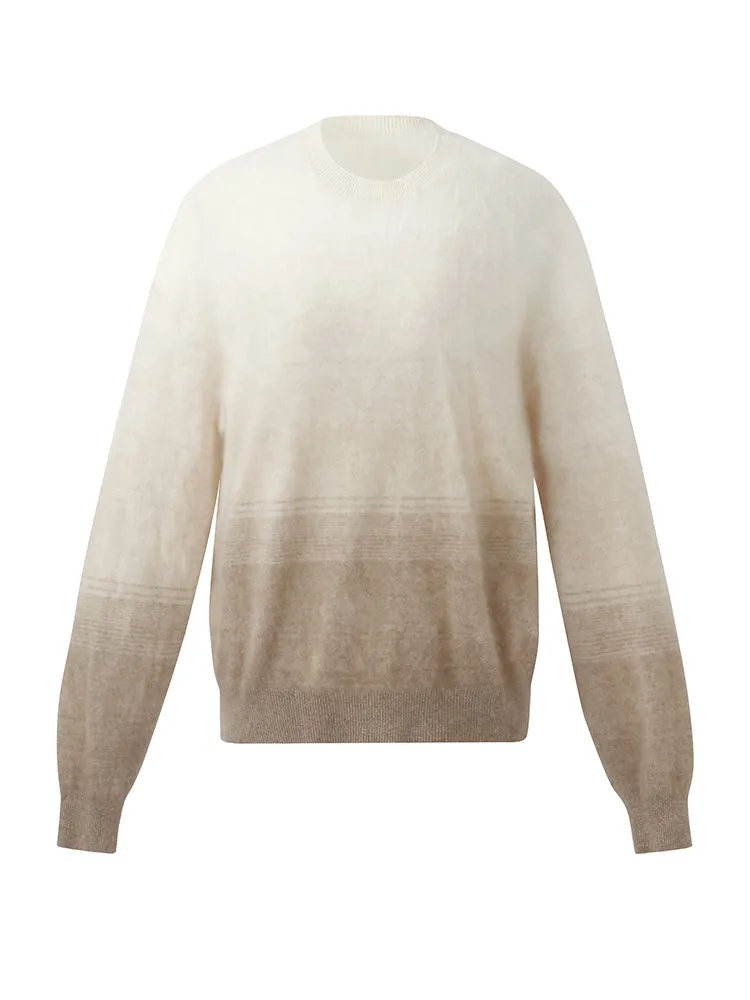100% Brushed Cashmere Gradient Women Sweater sold by Goelia product image thumbnail 2
