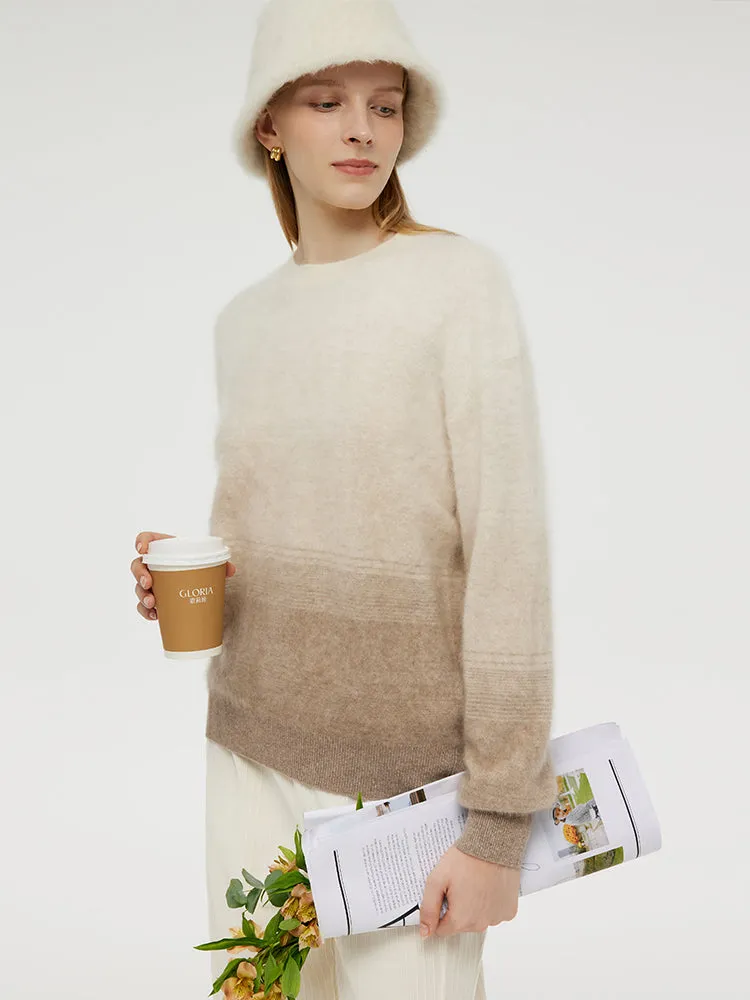 100% Brushed Cashmere Gradient Women Sweater sold by Goelia product image thumbnail 5