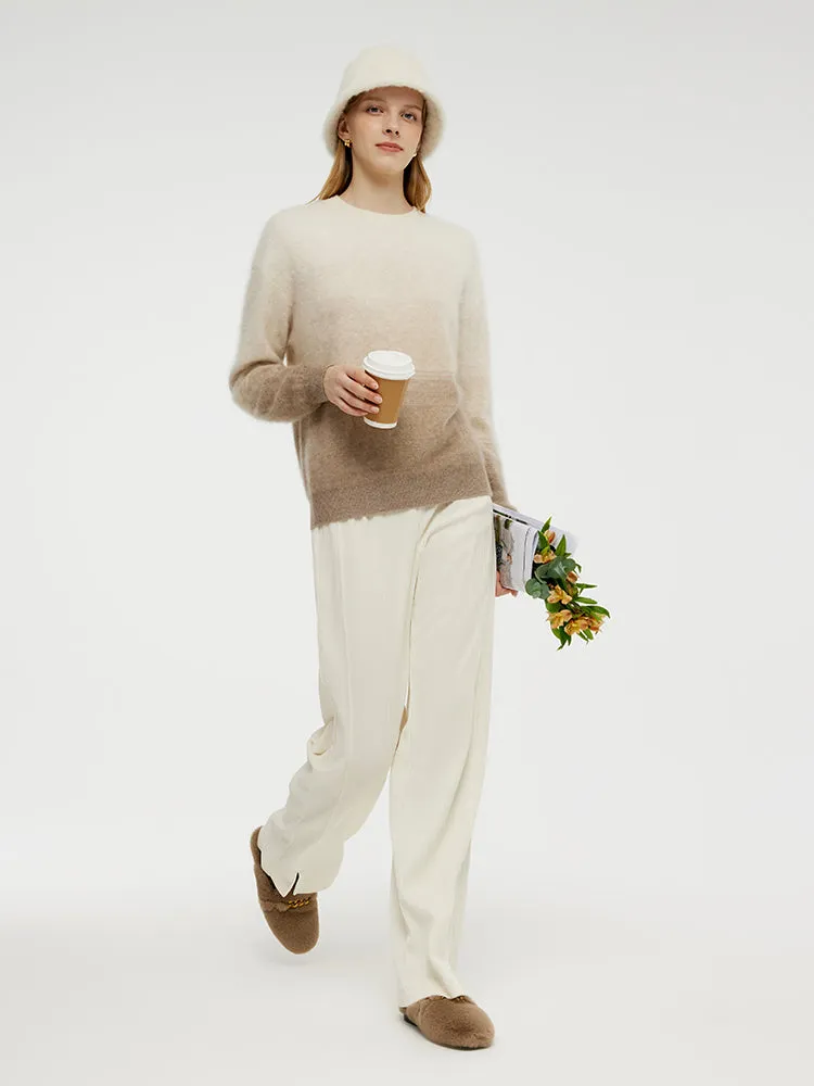 100% Brushed Cashmere Gradient Women Sweater sold by Goelia product image thumbnail 3