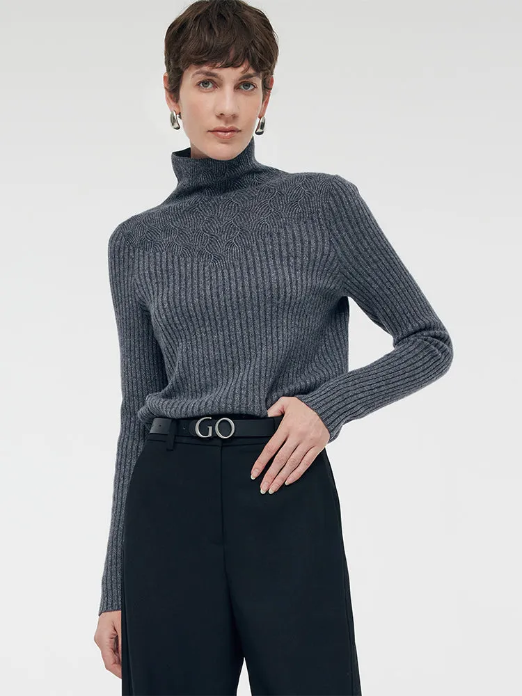 Machine Washable Wool Turtleneck Women Sweater sold by Goelia