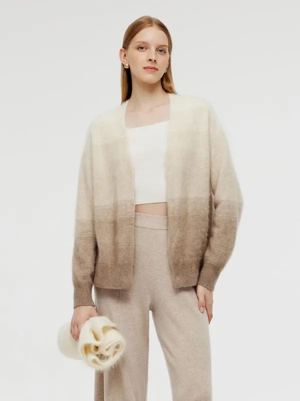 Brushed Cashmere Gradient Women Cardigan sold by Goelia