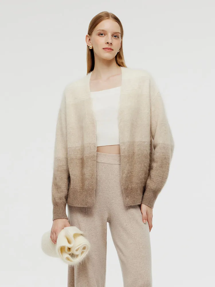 Brushed Cashmere Gradient Women Cardigan sold by Goelia