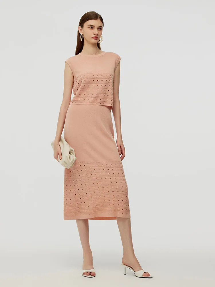 Tencel Tank Top And Midi Skirt Two-Piece Set sold by Goelia product image thumbnail 3