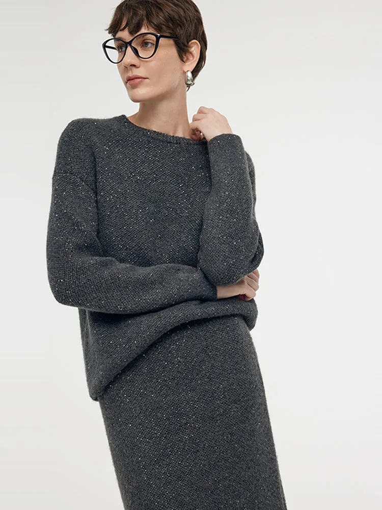 Mohair Wool Blend Sequins Women Sweater sold by Goelia product image thumbnail 5