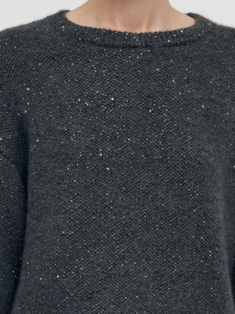 Mohair Wool Blend Sequins Women Sweater sold by Goelia product image thumbnail 2