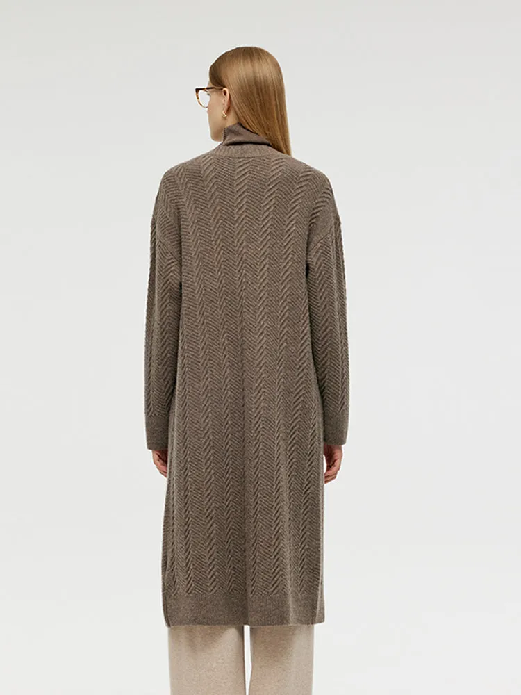 Machine Washable Wool Women Long Cardigan sold by Goelia product image thumbnail 4