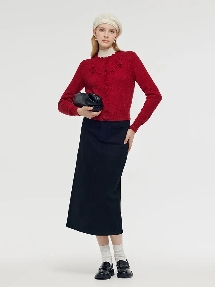 Mohair Wool Blend Women Cardigan sold by Goelia product image thumbnail 4