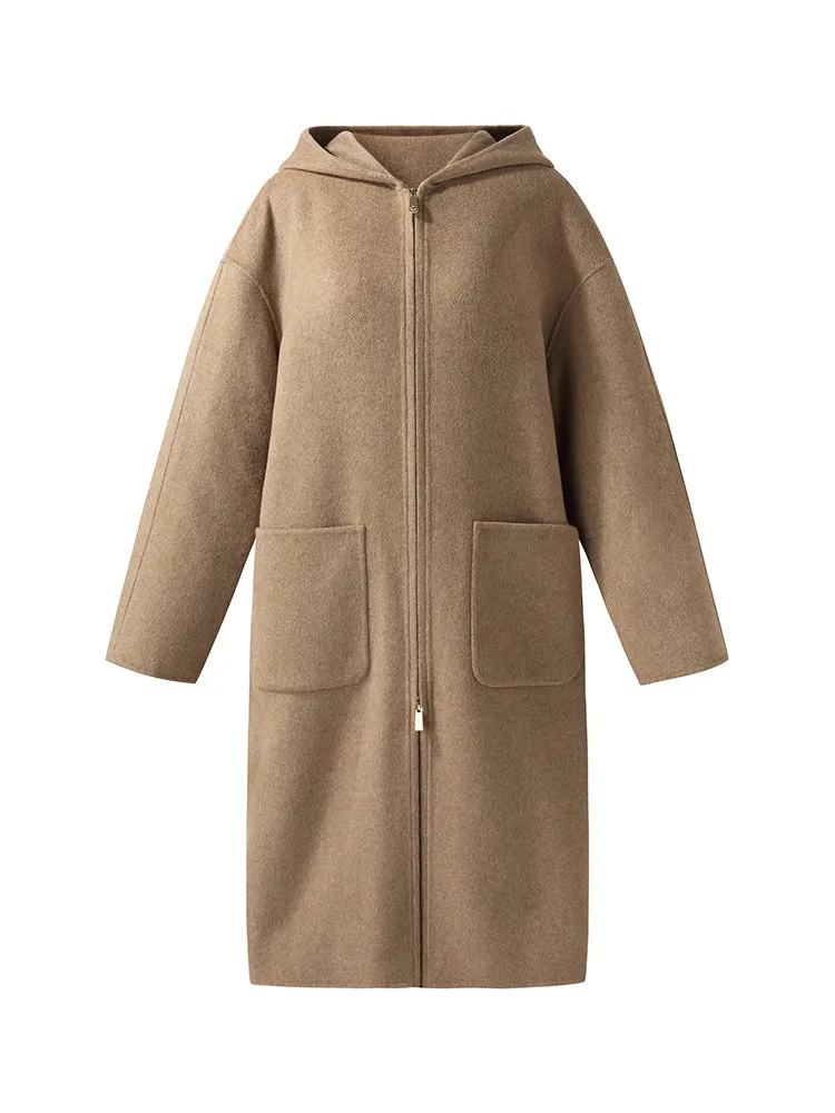 100% Cashmere Hooded Unisex Overcoat sold by Goelia product image thumbnail 2