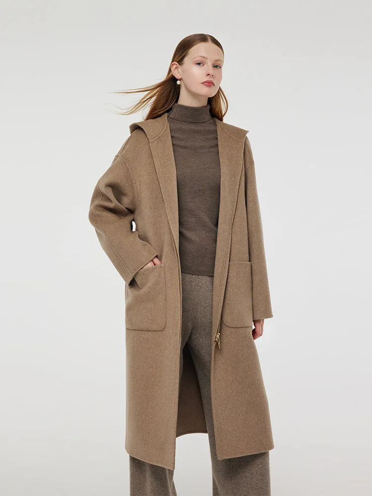 100% Cashmere Hooded Unisex Overcoat sold by Goelia product image thumbnail 4