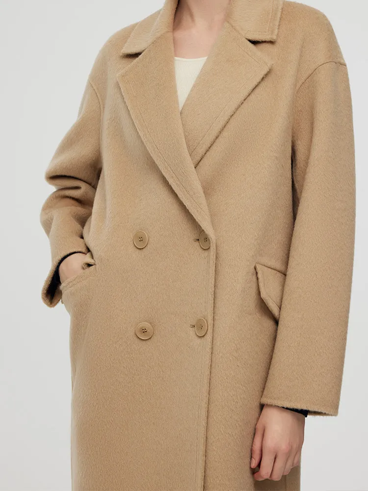 Alpaca Wool Notched Collar Women Coat sold by Goelia product image thumbnail 2