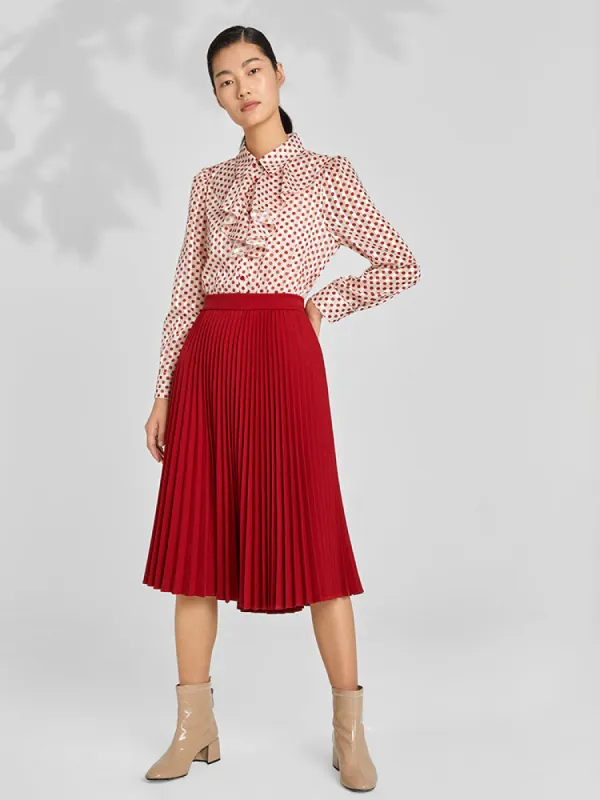 Ruffle Collar Polka Dots Women Blouse sold by Goelia