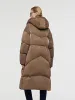 High Collar Unisex Hooded Long Goose Down Coat sold by Goelia