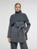 Alpaca Wool Double-Faced Women Wrap Coat With Knit Shawl sold by Goelia