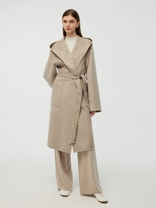 100% Wool Reversible Hooded Women Overcoat sold by Goelia