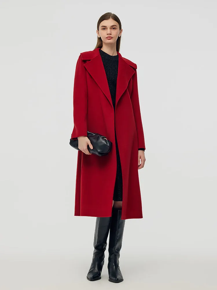Cashmere Wool Double-Faced Women Wrap Overcoat sold by Goelia product image thumbnail 3