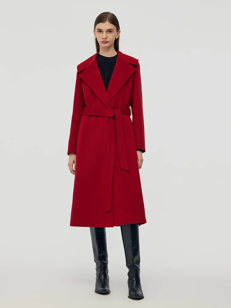 Cashmere Wool Double-Faced Women Wrap Overcoat sold by Goelia