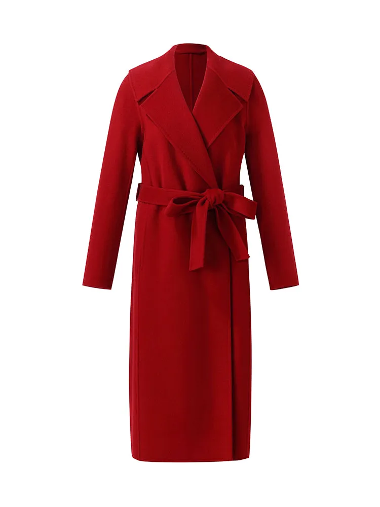 Cashmere Wool Double-Faced Women Wrap Overcoat sold by Goelia product image thumbnail 2