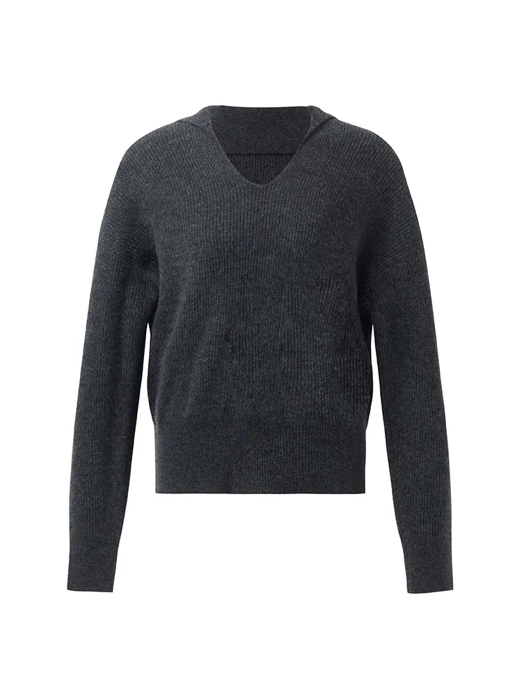 Wool Blend Lapel Women Sweater sold by Goelia product image thumbnail 2