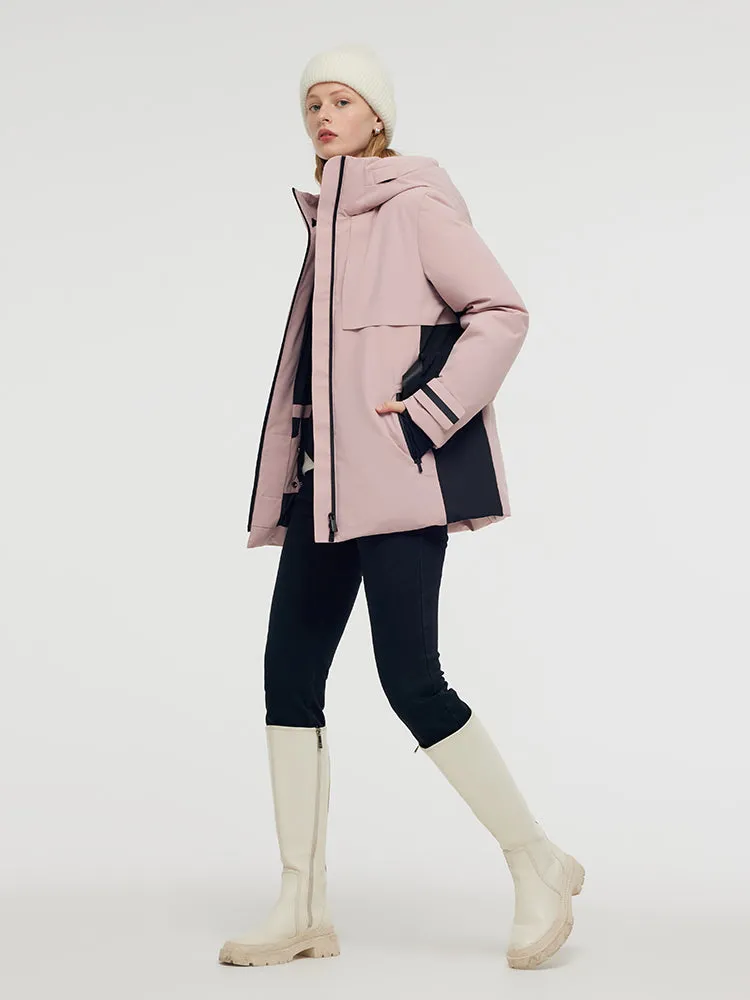 Hooded Goose Down Ski Jacket With Belt sold by Goelia product image thumbnail 4