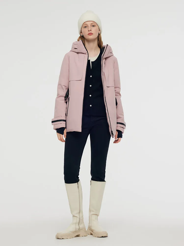 Hooded Goose Down Ski Jacket With Belt sold by Goelia product image thumbnail 2