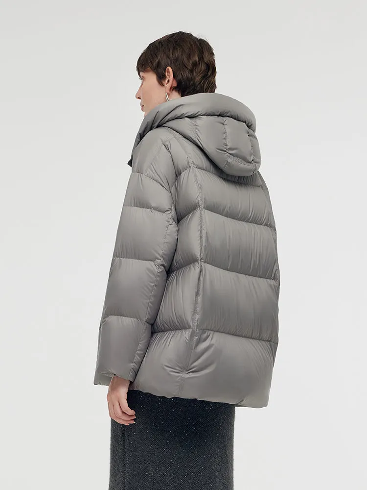 Loose Fit Hooded Goose Down Jacket sold by Goelia product image thumbnail 5
