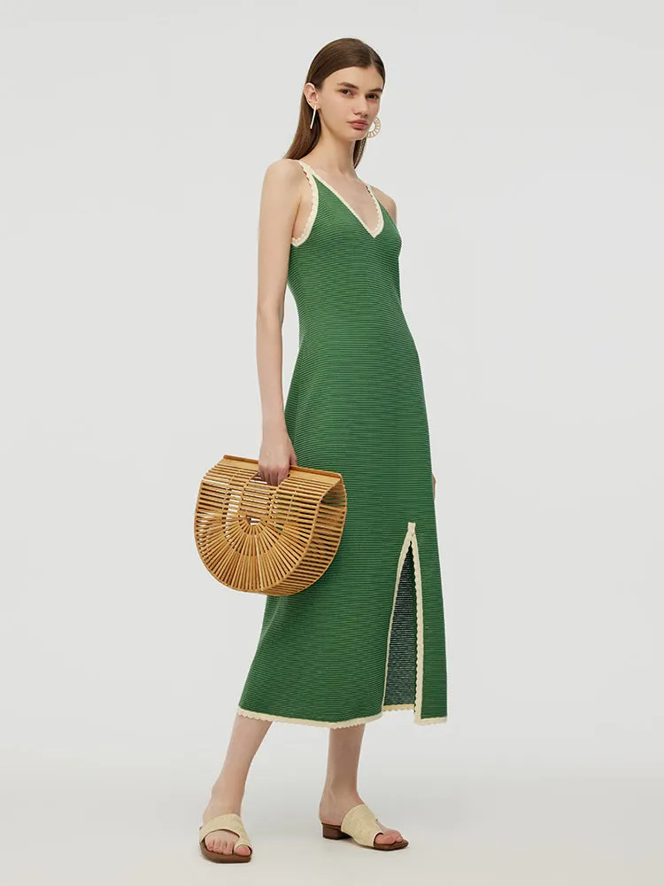 100% Cotton Slit Women Strap Maxi Dress sold by Goelia product image thumbnail 2