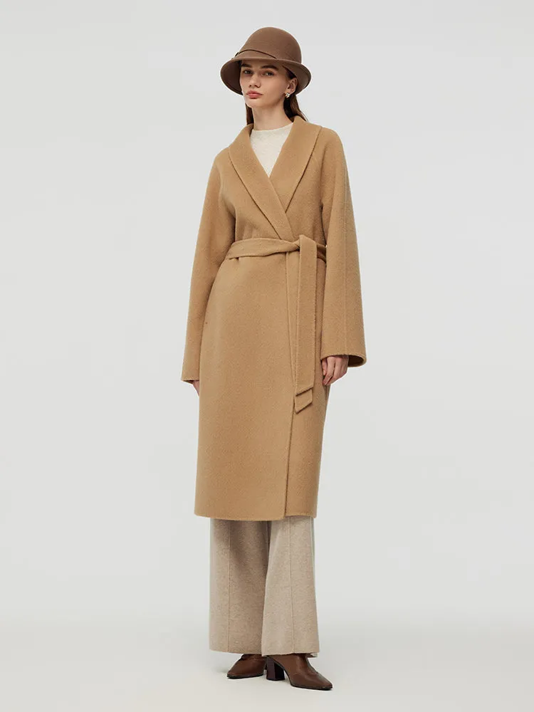 100% Camel Hair Women Wrap Overcoat sold by Goelia