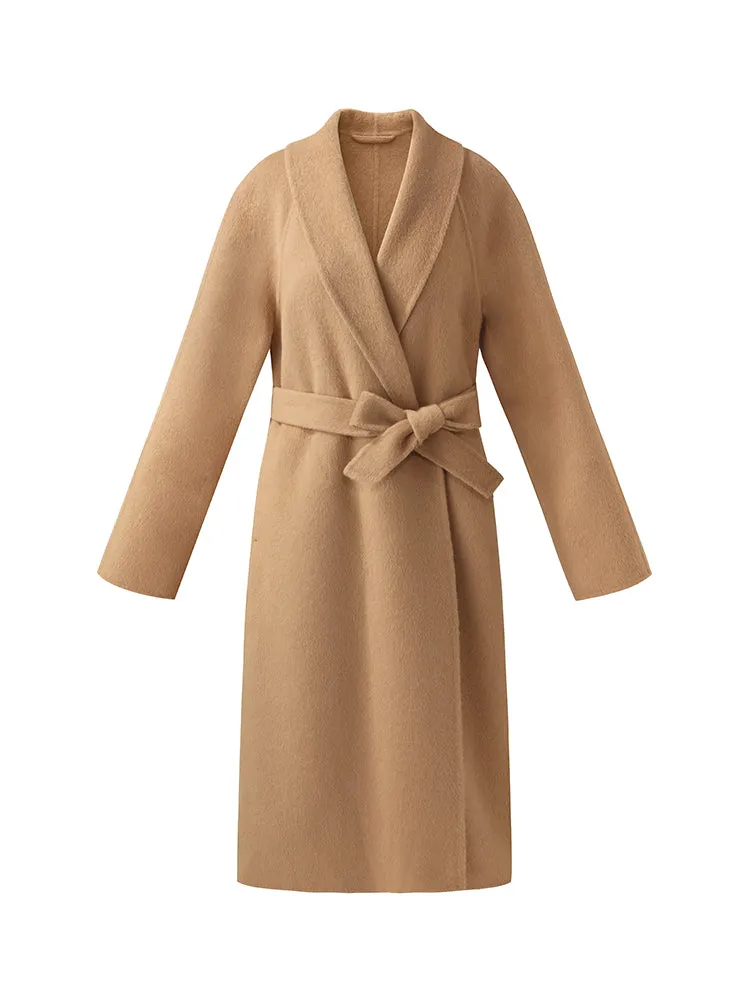 100% Camel Hair Women Wrap Overcoat sold by Goelia product image thumbnail 2