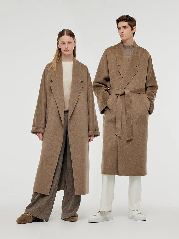 100% Cashmere Unisex Wrap Overcoat sold by Goelia