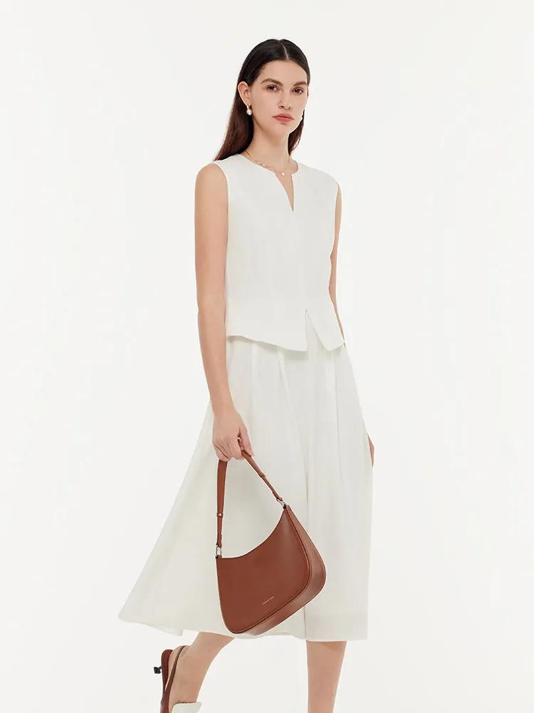 Acetate Faux Two-Piece Women Sleeveless Midi Dress sold by Goelia product image thumbnail 2