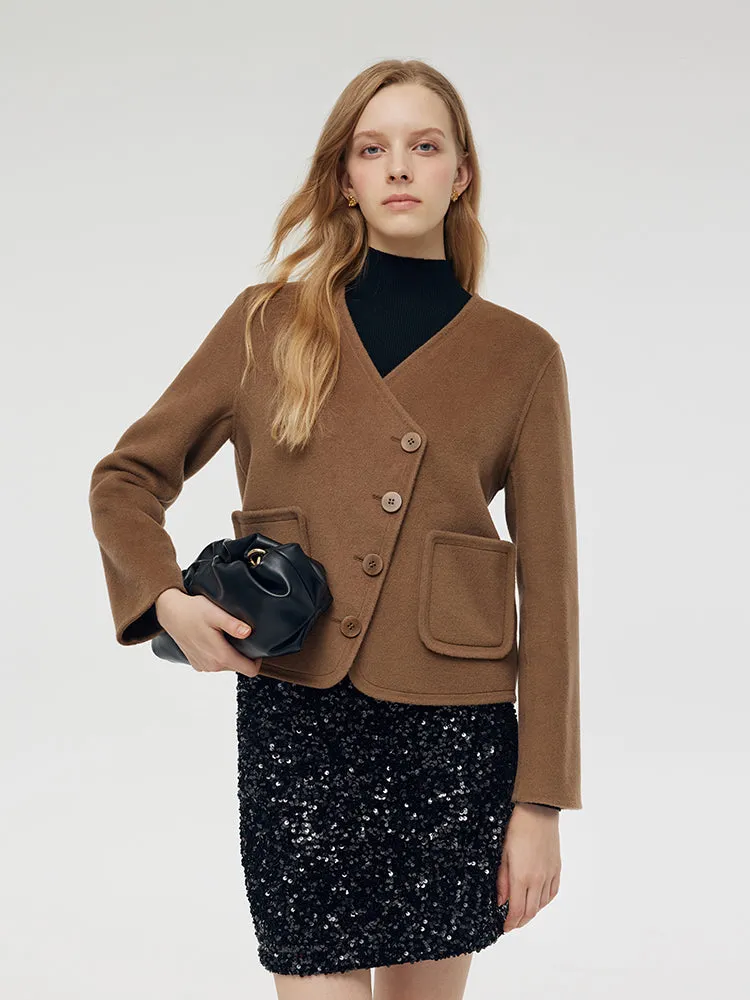 Tencel Wool Blend Jacket With Scarf sold by Goelia product image thumbnail 5