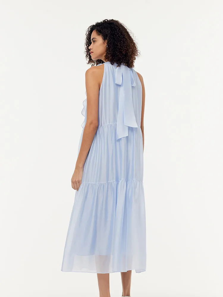 Women Halter Maxi Dress With Detachable Flower sold by Goelia product image thumbnail 5