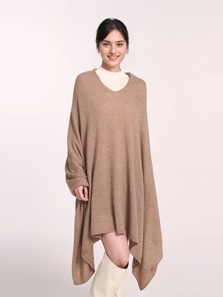 100% Cashmere Pullover Poncho Sweater sold by Goelia product image thumbnail 4