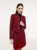 Tweed Sequins Scallop Trim Women Crop Jacket sold by Goelia