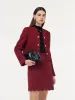 Tweed Sequins Scallop Trim Women Crop Jacket sold by Goelia
