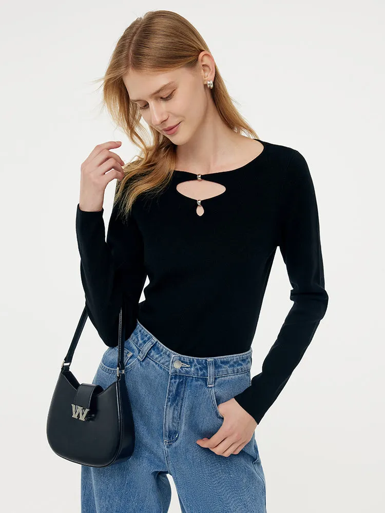 Tencel Cutout Women Knit Top sold by Goelia product image thumbnail 5