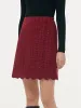 Tweed Sequins Women Scallop Hem Mini Skirt sold by Goelia