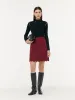 Tweed Sequins Women Scallop Hem Mini Skirt sold by Goelia
