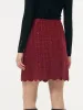 Tweed Sequins Women Scallop Hem Mini Skirt sold by Goelia