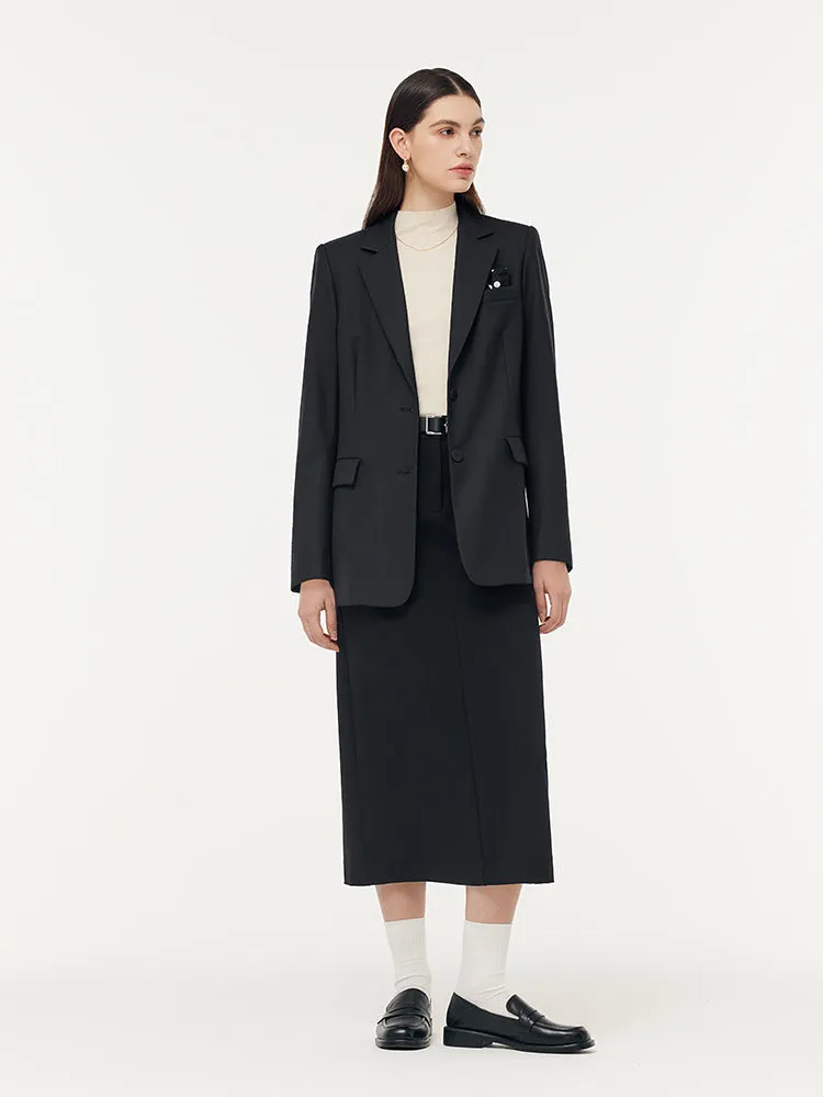 100% Wool Women Blazer With Detachable Brooch sold by Goelia product image thumbnail 3