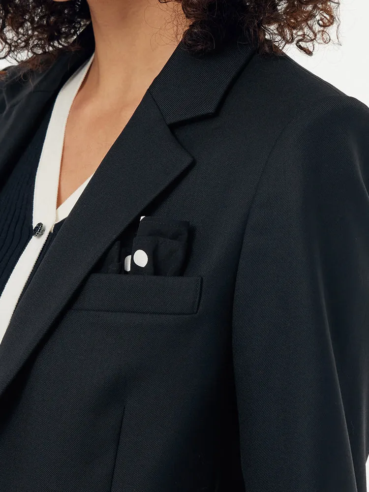 100% Wool Women Blazer With Detachable Brooch sold by Goelia product image thumbnail 2