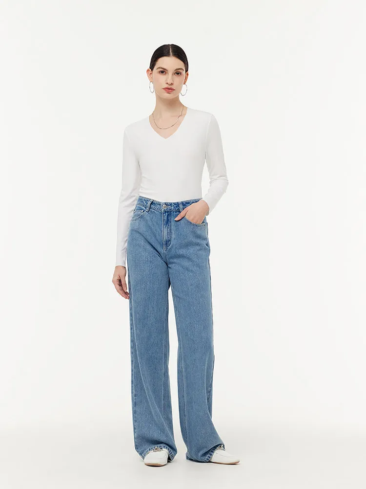 Two-pack (Black & White) Modal V-Neck Long Sleeve Top sold by Goelia product image thumbnail 2