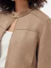 Faux Suede Zip-Up Crop Jacket And Midi Skirt Two-Piece Set sold by Goelia