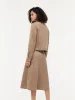Faux Suede Zip-Up Crop Jacket And Midi Skirt Two-Piece Set sold by Goelia