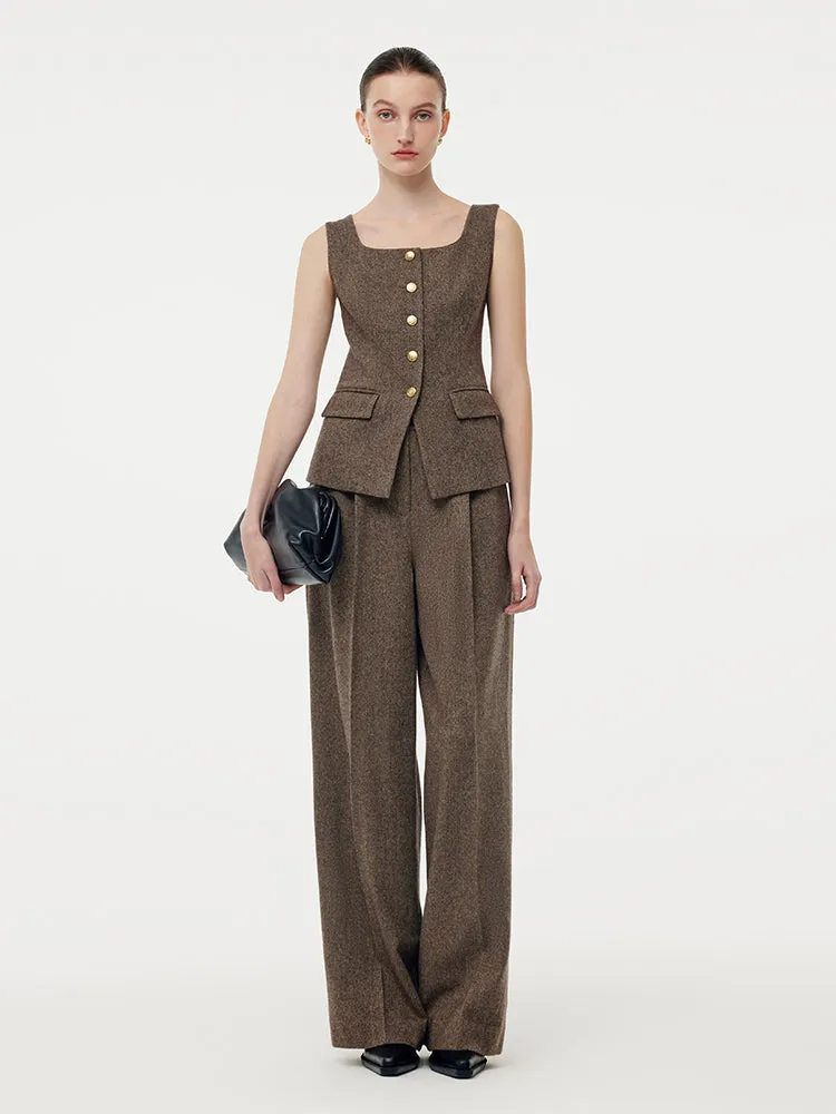 100% Washable Wool Women Full Length Pants sold by Goelia product image thumbnail 2