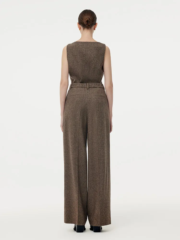 100% Washable Wool Women Full Length Pants sold by Goelia product image thumbnail 3