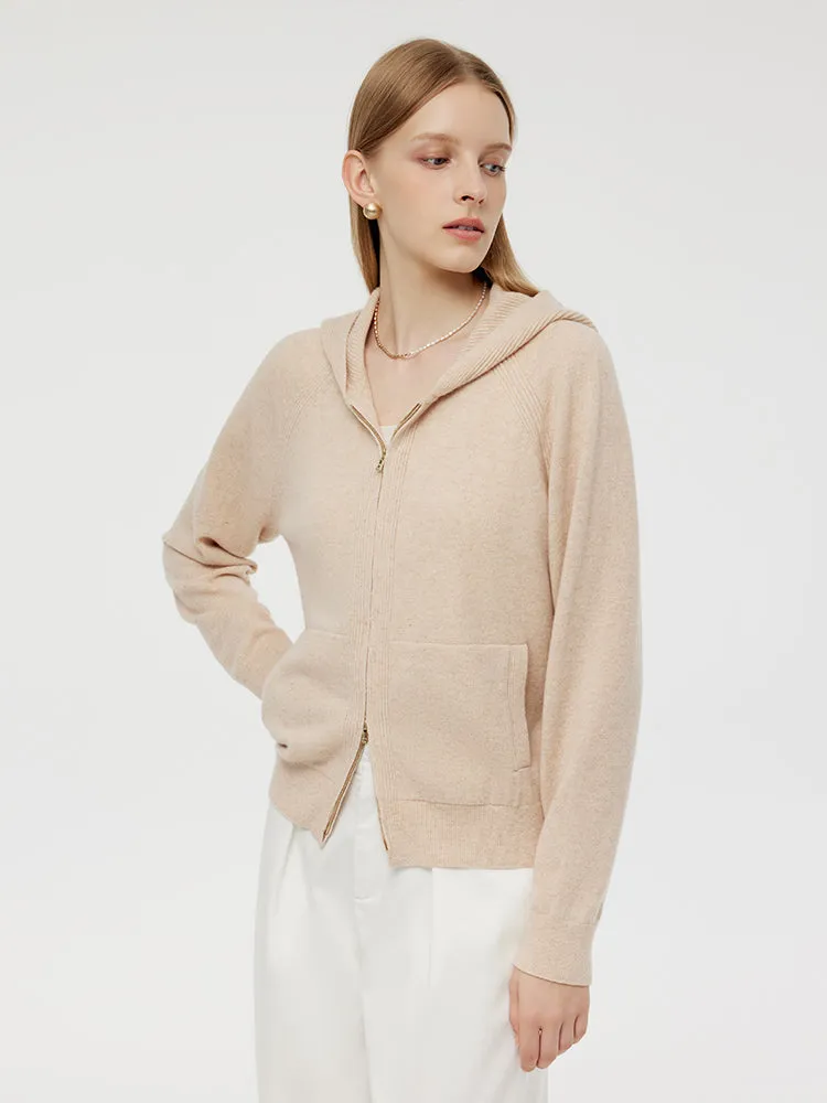 100% Wool Zip-Up Women Hoodie sold by Goelia product image thumbnail 4