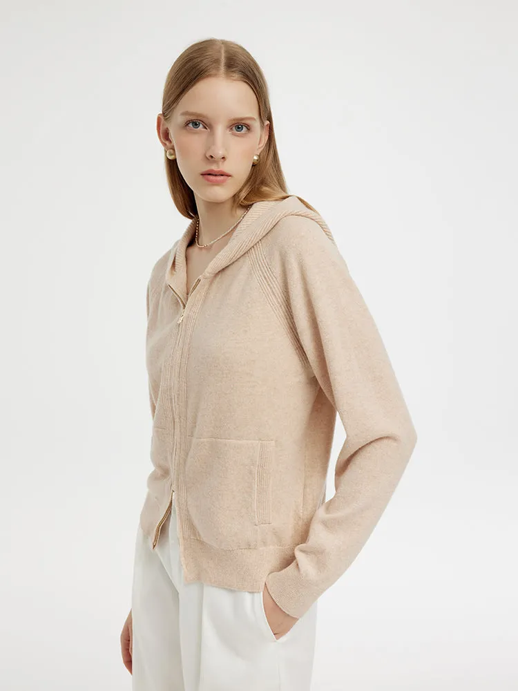 100% Wool Zip-Up Women Hoodie sold by Goelia product image thumbnail 5