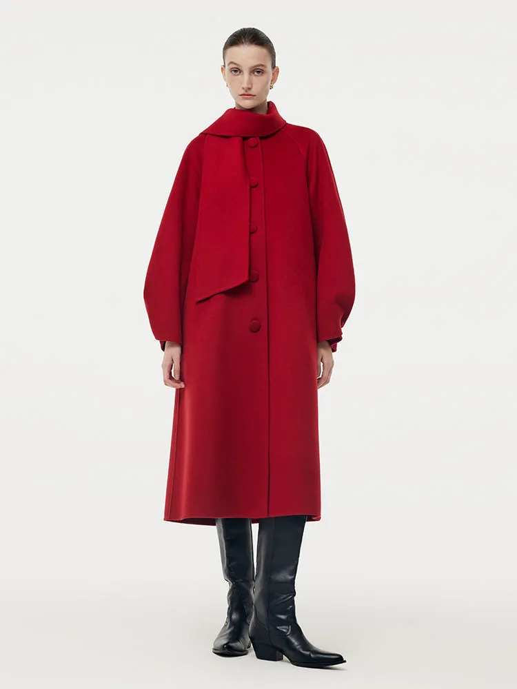 Cashmere Wool Scarf Collar Double-Faced Women Overcoat sold by Goelia product image thumbnail 4